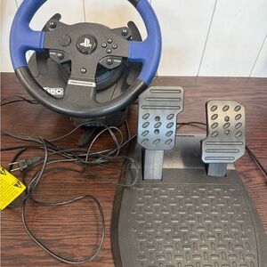 PlayStation Thrustmaster t150Racing Wheel and Pedals - Black and Blue